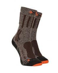 Skarpety trekkingowe X-Socks Trek X Linen Grey Brown. Brązowe skarpetki damskie X-Socks, bez wzorów, ze lnu. Za 75.00 zł.