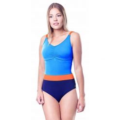 Kostium kapielowy pływacki jednoczęściowy damski Shepa. Niebieskie stroje jednoczęściowe damskie Shepa, s, bez wzorów. Za 117.99 zł.
