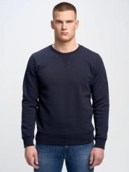 Bluza męska granatowa Marltones 403. Niebieskie bluzy bez kaptura męskie Big Star, l, z bawełny. Za 199.99 zł.