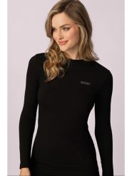 Spaio Koszulka termiczna "Merino" w kolorze czarnym rozmiar: XL. Czarne bluzki sportowe damskie Spaio, xl, bez wzorów, z materiału, bez ramiączek. Za 249.17 zł.