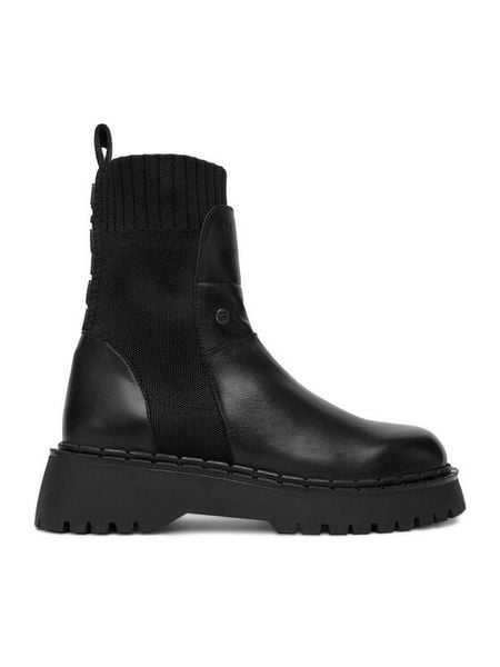 G-Star Raw Sztyblety EO-DEMET Czarny. Czarne botki damskie G-Star Raw, ze skóry, retro, bez obcasa, na płaskiej podeszwie, bez zapięcia. Za 269.99 zł.