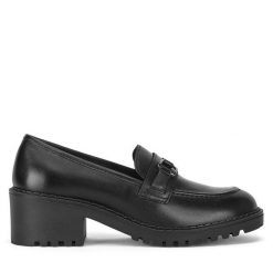 Półbuty Lasocki. Czarne półbuty damskie Lasocki, bez wzorów, bez obcasa, na obcasie. Za 239.99 zł.