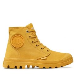 Trapery Palladium. Żółte trapery damskie Palladium, bez obcasa. Za 359.99 zł.