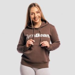 Bluza damska fitness z kapturem Athlete Cocoa. Bluzy sportowe damskie GYMBEAM, xl, z bawełny. Za 83.90 zł.