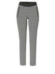 Rosner Spodnie "Jenny" w kolorze biało-czarnym rozmiar: 38. Białe spodnie materiałowe damskie Rosner, bez wzorów, z materiału. Za 173.99 zł.