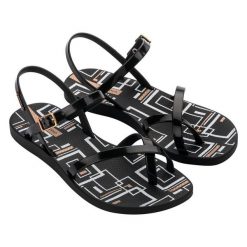 Sandały japonki damskie Ipanema Fashion Sand VIII Fem. Czarne sandały damskie Ipanema, bez wzorów, bez obcasa. Za 119.00 zł.