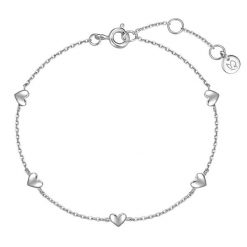 Glanzstücke München Bransoletka Serce z Srebra Sterling w srebrze Bransoletki 1 ct Damski. Szare bransoletki damskie Glanzstücke München, srebrne. Za 219.99 zł.