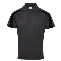 Męska Kontrastowa Koszulka Polo. Białe koszulki polo męskie JUST COOL, l, bez wzorów, z materiału, bez ramiączek. Za 76.99 zł.