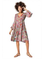 Ipanima Sukienka w kolorze turkusowo-różowym rozmiar: 38/40. Różowe sukienki damskie Ipanima, bez wzorów, klasyczne, bez kołnierzyka, bez ramiączek, midi. Za 86.99 zł.