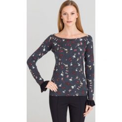 SWETER LIU JO WE WZÓR. Czarne swetry klasyczne damskie Liu Jo, l, bez kołnierzyka. Za 269.50 zł.