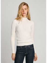 Pepe Jeans Koszulka w kolorze kremowym rozmiar: XL. Brązowe bluzki damskie Pepe Jeans, xl, bez wzorów, z jeansu, bez kołnierzyka, bez ramiączek. Za 149.31 zł.