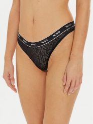 Hugo Stringi 50523843 Czarny. Czarne stringi damskie Hugo, xxl, bez wzorów, z syntetyku. Za 49.99 zł.