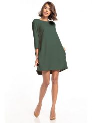 Tessita Sukienka w kolorze zielonym rozmiar: 3XL. Brązowe sukienki damskie Tessita, xl, bez wzorów, bez kołnierzyka, bez ramiączek, mini. Za 122.67 zł.