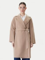 Weekend Max Mara Płaszcz wełniany Civada 2615011011 Beżowy Regular Fit. Brązowe płaszcze damskie Weekend Max Mara, na zimę, bez wzorów, z wełny. Za 2,689.00 zł.