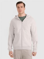4F Bluza dresowa rozpinana z kapturem męska - szara S. Szare bluzy z kapturem męskie 4f, m, z bawełny. Za 179.99 zł.