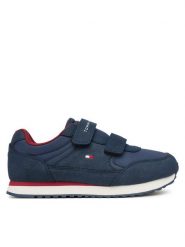 Tommy Hilfiger Sneakersy Low Cut Velcro Sneaker T1X9-35253-1960 S Granatowy. Niebieskie buty sportowe chłopięce Tommy Hilfiger, ze skóry, bez zapięcia. Za 359.99 zł.