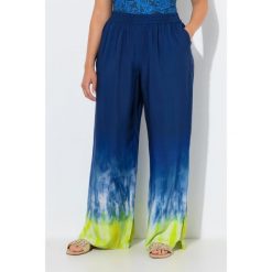Damskie Spodnie palazzo nadruk batikowy szeroka nogawka elastyczny pas. Spodnie dresowe damskie Ulla Popken, bez wzorów, z materiału, sportowe, plus size. Za 239.99 zł.