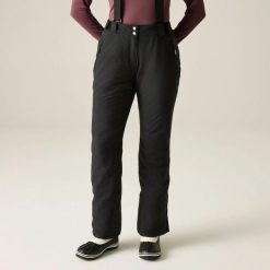 Damskie spodnie narciarskie Effused Insulated II. Czarne spodnie materiałowe damskie Dare 2b, bez wzorów, z podwyższonym stanem. Za 649.99 zł.
