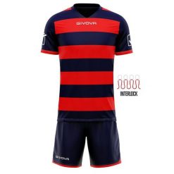 Givova Zestaw Sportowy Rugby t-shirt i szorty 100% poliester, granatowo-czerwony. Czerwone spodenki sportowe damskie Givova, m, z materiału, na fitness i siłownię. Za 107.91 zł.