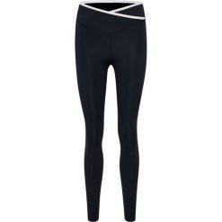 Damskie legginsy z wysokim stanem Hummel Wrap. Czarne legginsy damskie HUMMEL, bez wzorów. Za 283.00 zł.