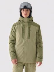 4F Kurtka narciarska w kolorze zielonym rozmiar: XL. Zielone kurtki narciarskie i snowboardowe damskie 4f, m, bez wzorów, z puchu, bez kaptura, narciarskie. Za 279.11 zł.