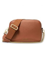 Michael Kors Skórzana torebka w kolorze jasnobrązowym - 19 x 12 x 8 cm rozmiar: onesize. Brązowe torebki klasyczne damskie Michael Kors, bez wzorów, z materiału, bez dodatków. Za 514.95 zł.