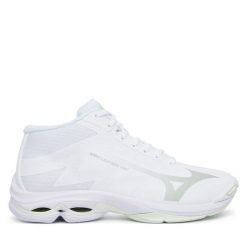 Buty halowe Mizuno. Białe buty sportowe na co dzień damskie Mizuno, bez wzorów, mizuno wave. Za 559.99 zł.