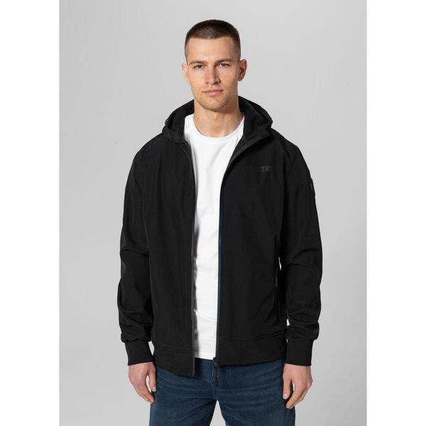Kurtka męska Pitbull z kapturem Softshell Midway II. Czarne kurtki męskie PITBULL, m, bez wzorów, z softshellu, z kapturem. Za 249.00 zł.