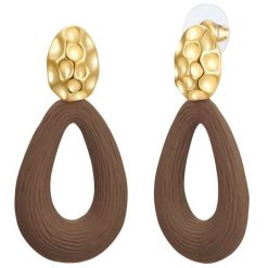 Lulu & Jane Kolczyki Stop metali Żółte złoto 1 ct Damski. Żółte kolczyki damskie Lulu & Jane, pozłacane. Za 159.99 zł.