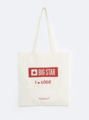 Torba bawełniana unisex łódź 102. Białe torebki klasyczne damskie Big Star, z aplikacjami, z bawełny, z nadrukiem, bez dodatków. Za 4.99 zł.