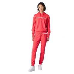 Spodnie Do Joggingu Damskie Prążkowane Ściągacze. Czarne spodnie materiałowe damskie CHAMPION, bez wzorów, z bawełny. Za 257.99 zł.