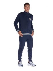 Bluza z pełny zamek błyskawiczny na co dzień. Szare bluzy sportowe męskie LEONE 1947 APPAREL, bez wzorów, z dresówki, bez kołnierzyka, bez ramiączek. Za 168.36 zł.