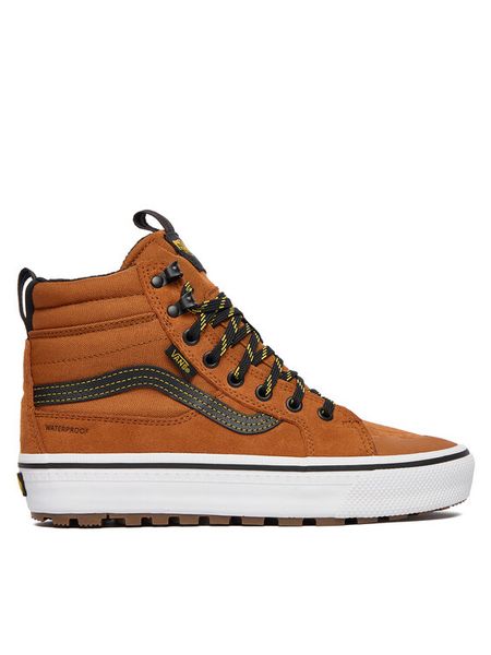 Vans Tenisówki MTE Sk8-Hi Waterproof Insulated VN000DAQN1Z1 Pomarańczowy. Brązowe trampki i tenisówki męskie Vans, bez wzorów, z materiału, bez zapięcia. Za 429.99 zł.