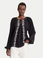 Desigual Bluzka Tallo 25WWBW07 Czarny Loose Fit. Czarne bluzki damskie Desigual, l, bez wzorów, z wiskozy, bez ramiączek. Za 369.99 zł.