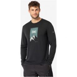Koszulka z długim rękawem męska SUPER.NATURAL M 2 Pitch LS. Czarne koszulki męskie z długim rękawem Super.natural, m. Za 349.99 zł.