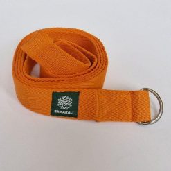 Pasek do jogi z bawełny organicznej Samarali. Brązowe paski damskie SAMARALI, bez wzorów, z bawełny, sportowe. Za 99.00 zł.