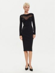PINKO Sukienka koktajlowa 103844 A208 Czarny Slim Fit. Czarne sukienki damskie Pinko, bez wzorów, z syntetyku, wizytowe, bez kołnierzyka, bez ramiączek. Za 1,099.00 zł.