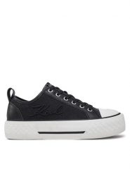 KARL LAGERFELD Trampki Kampus Max III KL60611F Czarny. Czarne trampki i tenisówki damskie Karl Lagerfeld, bez wzorów, z materiału. Za 459.99 zł.