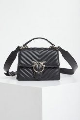 Torebka damska Love Top Handle Mini PINKO. Torebki klasyczne damskie Pinko, bez wzorów, bez dodatków. W wyprzedaży za 953.47 zł.