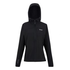 Kurtka Damska Ossek Soft Shell. Czarne kurtki damskie Regatta, bez wzorów, bez kaptura. Za 216.99 zł.