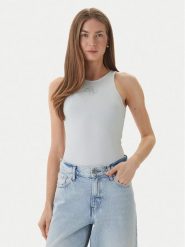 Guess Top W6RP39 KD092 Zielony jasny Regular Fit. Zielone topy damskie Guess, s, z aplikacjami, z syntetyku, bez ramiączek. Za 111.99 zł.