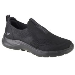 Buty sportowe Sneakersy męskie, Skechers Go Walk 6. Czarne buty sportowe na co dzień męskie Skechers, z materiału, bez zapięcia, trekkingowe. Za 369.99 zł.