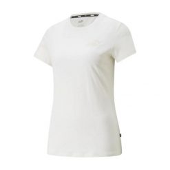 Damska Koszulka Z Haftem Essential. Brązowe bluzki damskie Puma, bez wzorów, sportowe, bez kołnierzyka, bez ramiączek. Za 120.99 zł.
