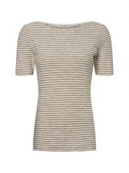 Marc O'Polo Koszulka Kobiety Bawełna brązowy|biały, XS. Białe t-shirty damskie Marc O´Polo, uniwersalny, bez wzorów, z bawełny, bez kołnierzyka. Za 219.95 zł.