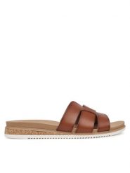 Skechers Klapki BOBS Desert Kiss Low-Peak Look 114707/CSNT Brązowy. Brązowe klapki damskie Skechers, bez wzorów, ze skóry, bez obcasa. Za 159.99 zł.