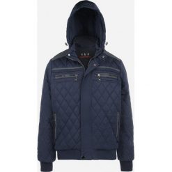 Granatowa Kurtka Pikowana Bhertomon. Niebieskie kurtki męskie Born2be, l, bez wzorów, z jeansu, bez kaptura. Za 129.99 zł.