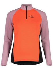 Maloja Bluza polarowa "NaspaeM" w kolorze pomarańczowo-jasnoróżowo-czarnym rozmiar: S. Czarne bluzy bez kaptura damskie Maloja, s, z polaru. Za 188.85 zł.