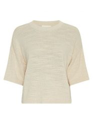 MOSS COPENHAGEN Sweter w kolorze kremowym rozmiar: XS/S. Brązowe swetry klasyczne damskie MOSS COPENHAGEN, s, z bawełny, bez kołnierzyka. Za 164.95 zł.