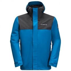 Kurtka w góry męska Jack Wolfskin 11149411361. Niebieskie kurtki męskie Jack Wolfskin, m, bez wzorów, z syntetyku, klasyczne, z kapturem. Za 857.00 zł.