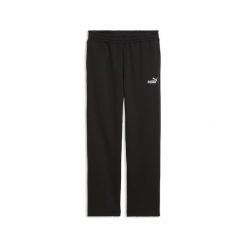 Męskie spodnie o luźnym kroju Essentials z logo No. 1 PUMA. Czarne spodnie materiałowe męskie Puma, bez wzorów, z bawełny, eleganckie. Za 229.00 zł.